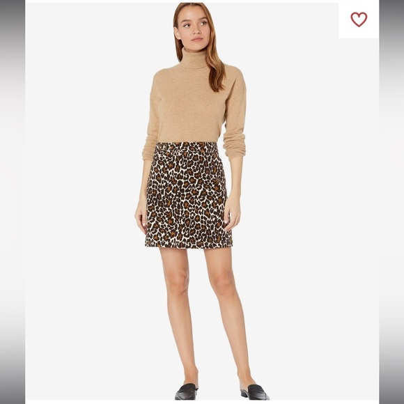 NWOT J. Crew brown leopard print buckle corduroy mini skirt - Picture 4 of 10